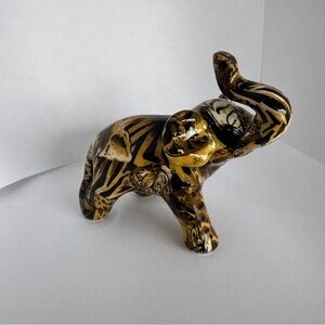 La Vie Safari Print Elephant Figurine